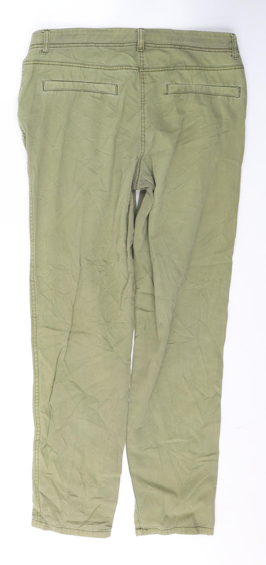 New Look Womens Green Cotton Skinny Jeans Size 10 L28 in Regular Button