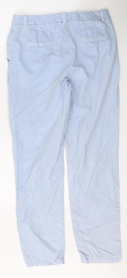Marks and Spencer Womens Blue Cotton Skinny Jeans Size 10 L28 in Regular Button