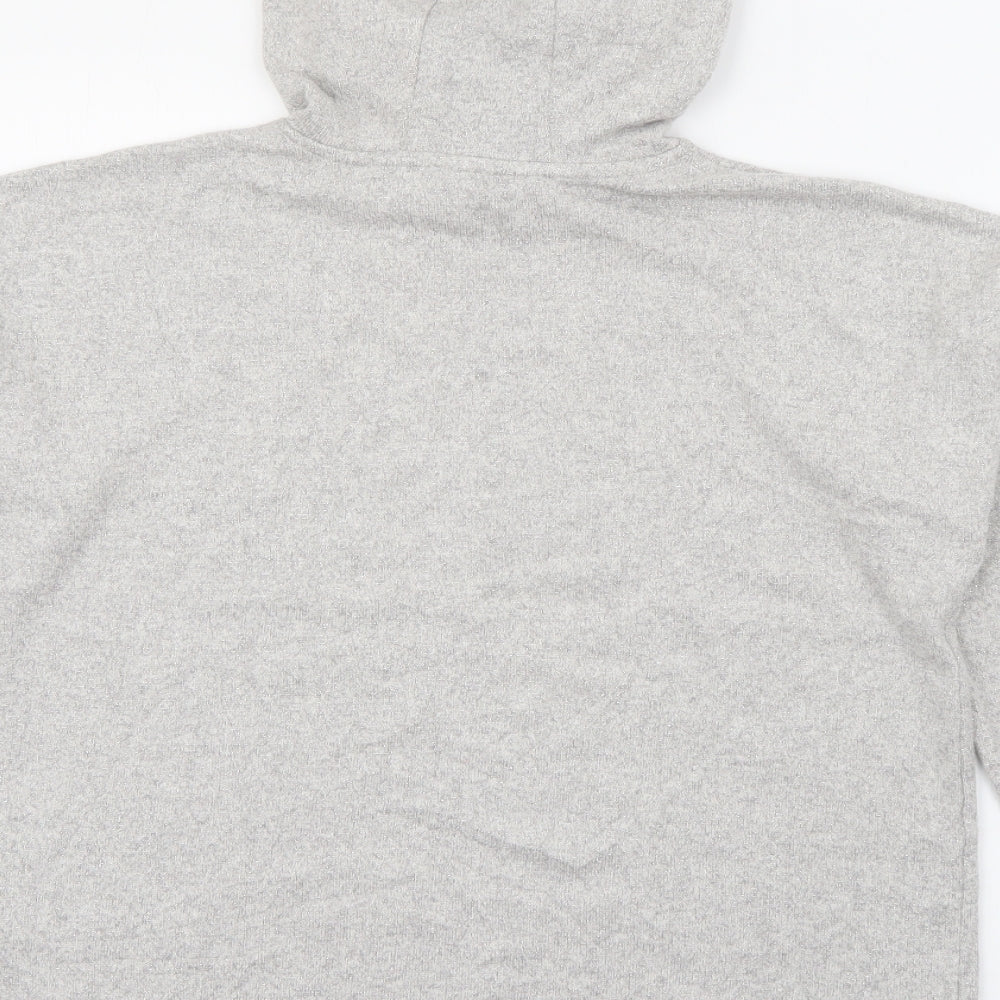 Marks and Spencer Girls Grey Viscose Pullover Hoodie Size 12-13 Years