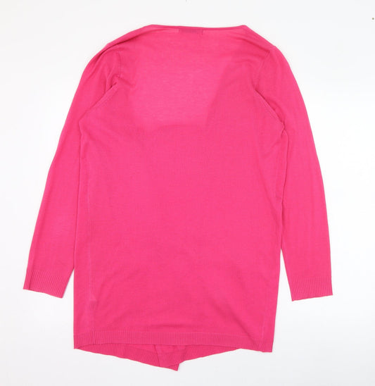 Dunes Womens Pink Round Neck Acrylic Cardigan Jumper Size L