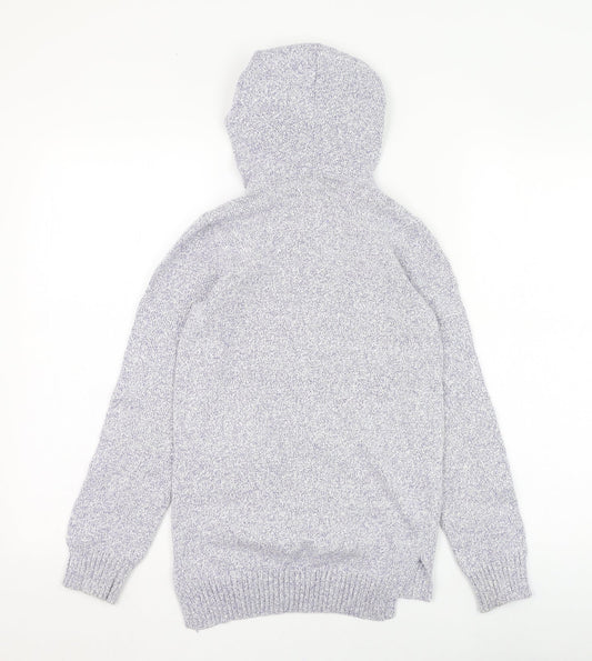 Roots Girls Blue Cotton Pullover Hoodie Size 11-12 Years Pullover
