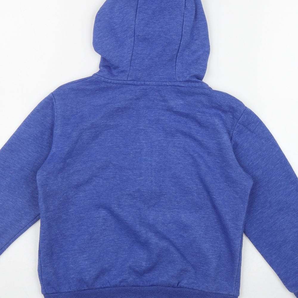 Dunnes Stores Girls Blue Cotton Full Zip Hoodie Size 5 Years Zip