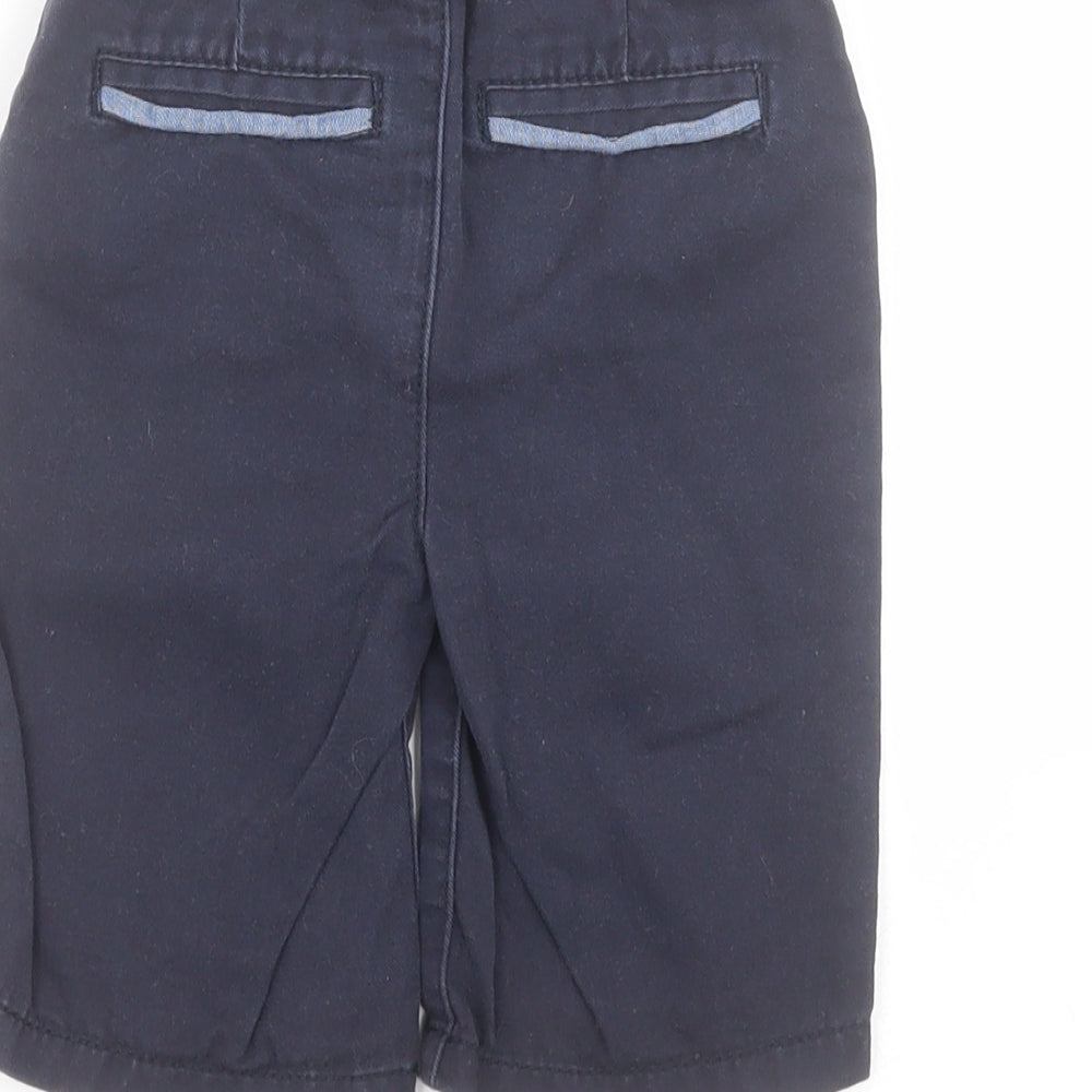 Primark Baby Blue 100% Cotton Capri Trousers Size 18-24 Months Snap