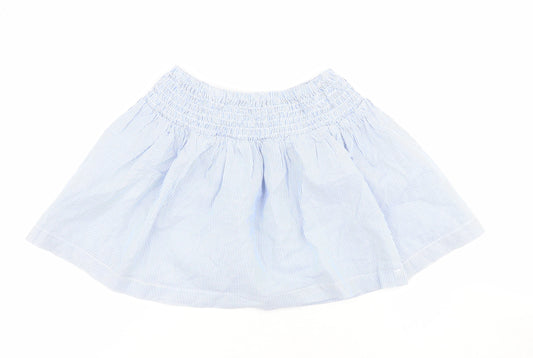 H&M Girls Blue Striped 100% Cotton Tutu Skirt Size 2 Years Regular Pull On