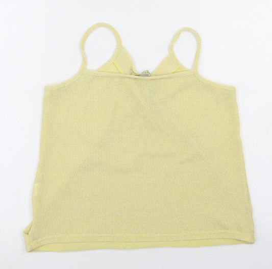 Innocence Womens Yellow Polyester Camisole T-Shirt Size 10 V-Neck