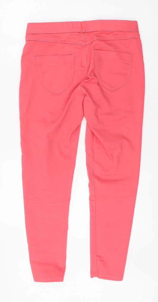 Eden Womens Pink Cotton Jegging Jeans Size 12 L25 in Regular