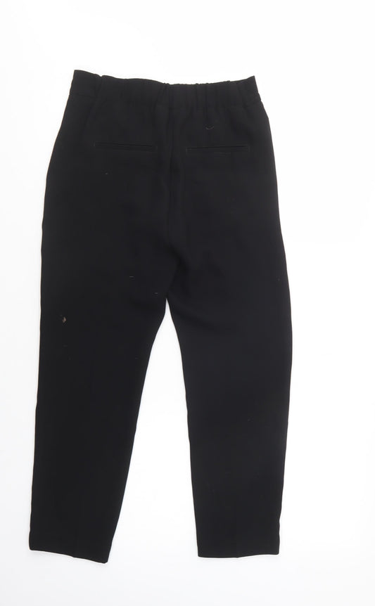 Mango Womens Black Polyester Dress Pants Trousers Size 6 L26 in Regular Tie