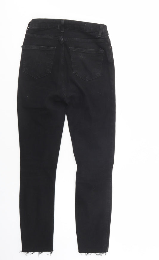 New Look Womens Black Cotton Skinny Jeans Size 8 L28 in Regular Button