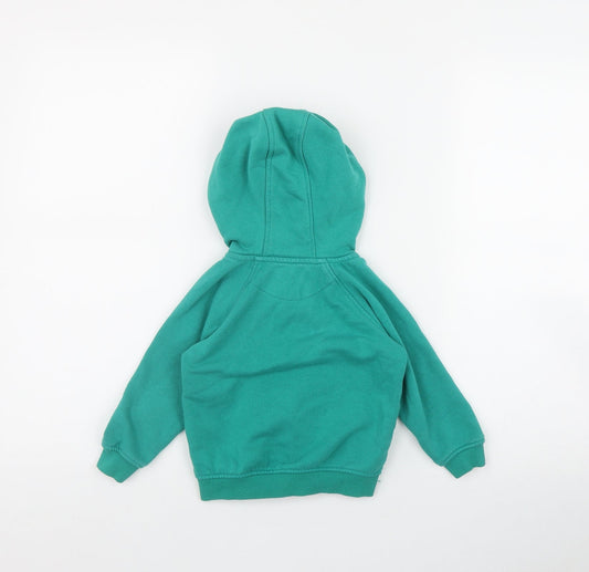 Matalan Boys Green Cotton Full Zip Jumper Size 12-18 Months Zip