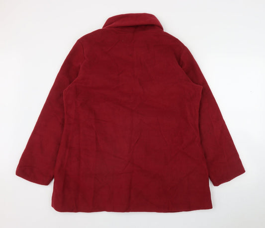 Gabriella Vincenza Womens Red Jacket Size 16 Button