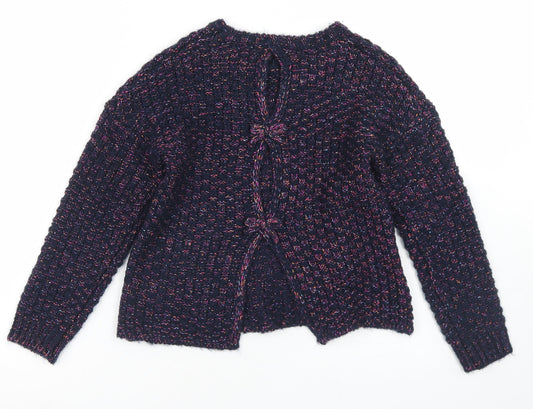 Dunnes Stores Girls Blue Round Neck Acrylic Pullover Jumper Size 8 Years