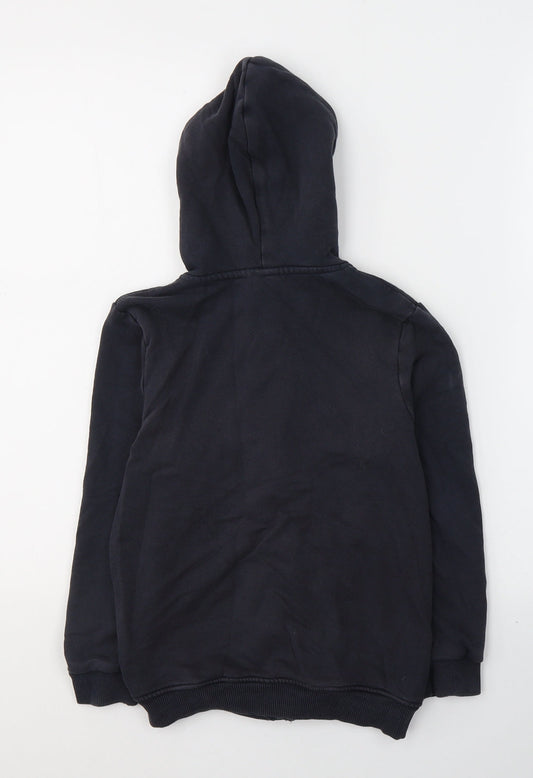 TU Girls Blue Cotton Full Zip Hoodie Size 7 Years Zip