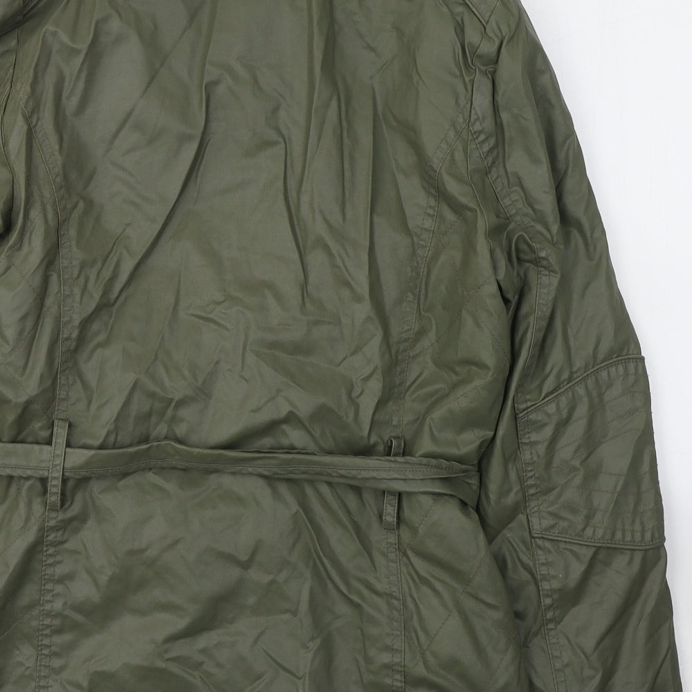 Marks and Spencer Womens Green Jacket Coat Size 8 Zip
