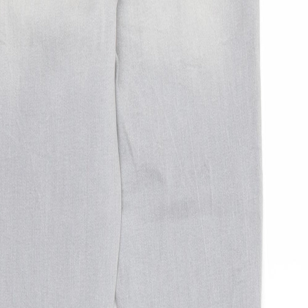 New Look Womens Grey Cotton Skinny Jeans Size 10 L26 in Regular Button