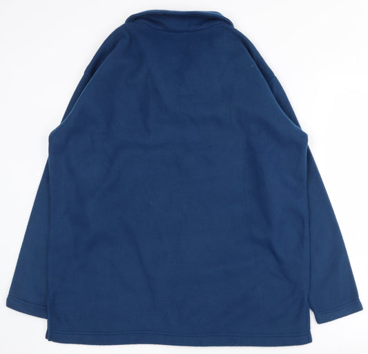 Damart Womens Blue Polyester Pullover Sweatshirt Size M Pullover