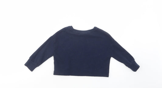 NEXT Girls Blue Cotton Pullover Sweatshirt Size 3 Years Pullover - Wonder Woman