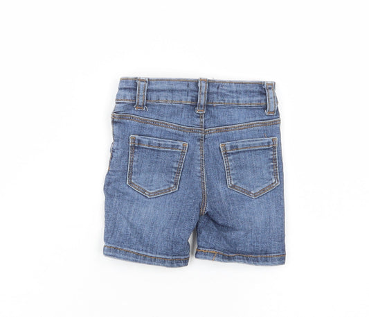 Primark Baby Blue Cotton Cropped Jeans Size 0-3 Months Snap
