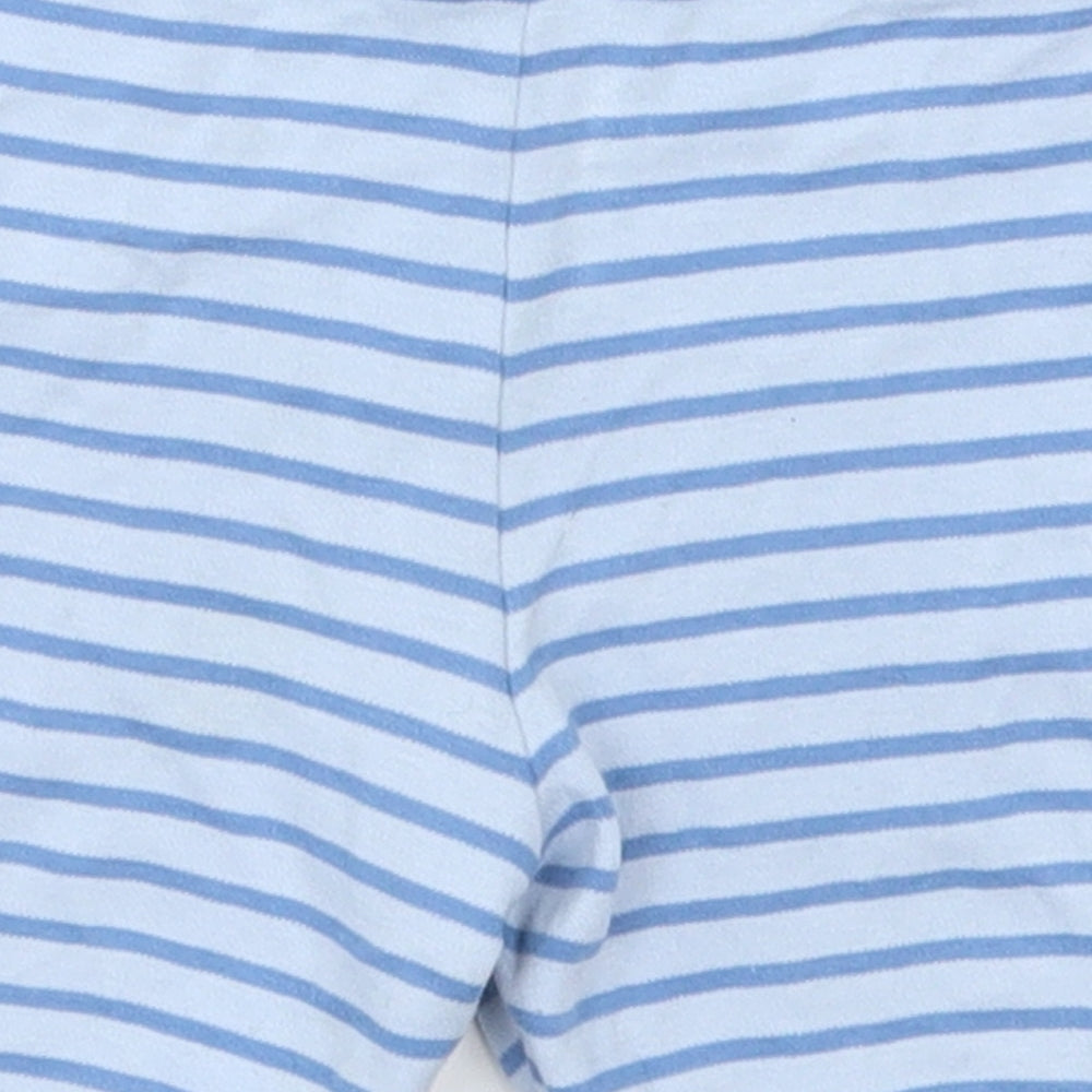 F&F Boys Blue Striped Cotton Sweatpants Trousers Size 12-18 Months - Sweat Shorts
