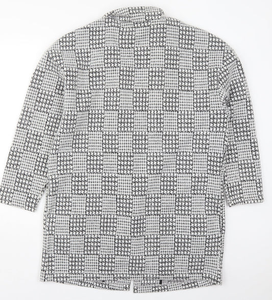 Marks and Spencer Womens Grey Geometric Jacket Coatigan Size 16