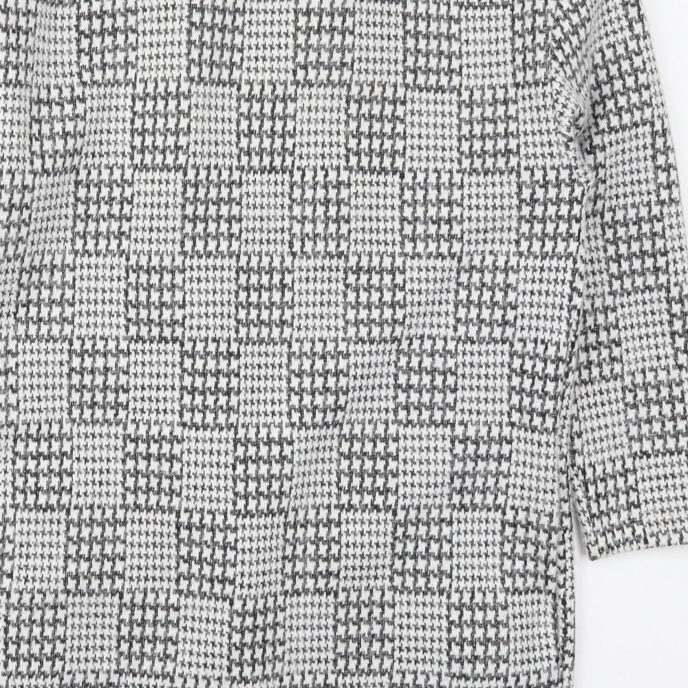 Marks and Spencer Womens Grey Geometric Jacket Coatigan Size 16