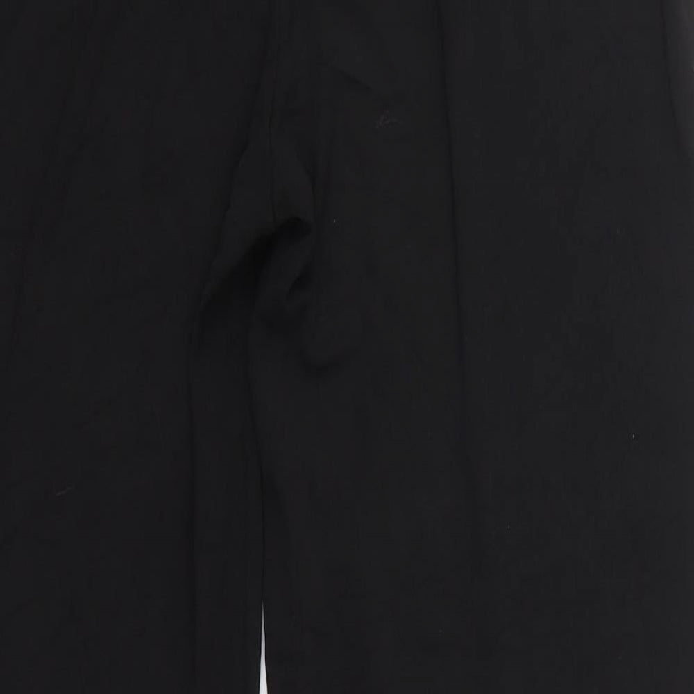 Marks and Spencer Womens Black Viscose Trousers Size 12 L29 in Regular