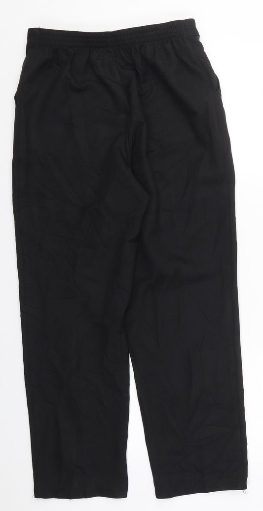 Marks and Spencer Womens Black Polyester Trousers Size 10 L27 in Regular