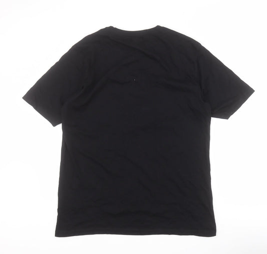 883 Police Mens Black Cotton T-Shirt Crew Neck
