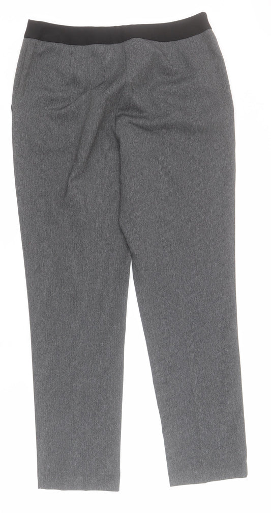 Matalan Womens Grey Polyester Capri Trousers Size 10 L28 in Regular