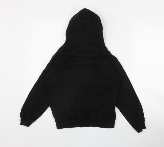 Awdis Boys Black Cotton Pullover Hoodie Size 9-10 Years Pullover