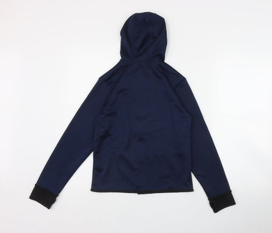 Urban Outlaws Boys Blue Polyester Full Zip Hoodie Size 9-10 Years Zip