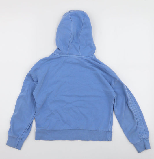 Dunnes Stores Girls Blue Cotton Pullover Hoodie Size 9-10 Years Pullover