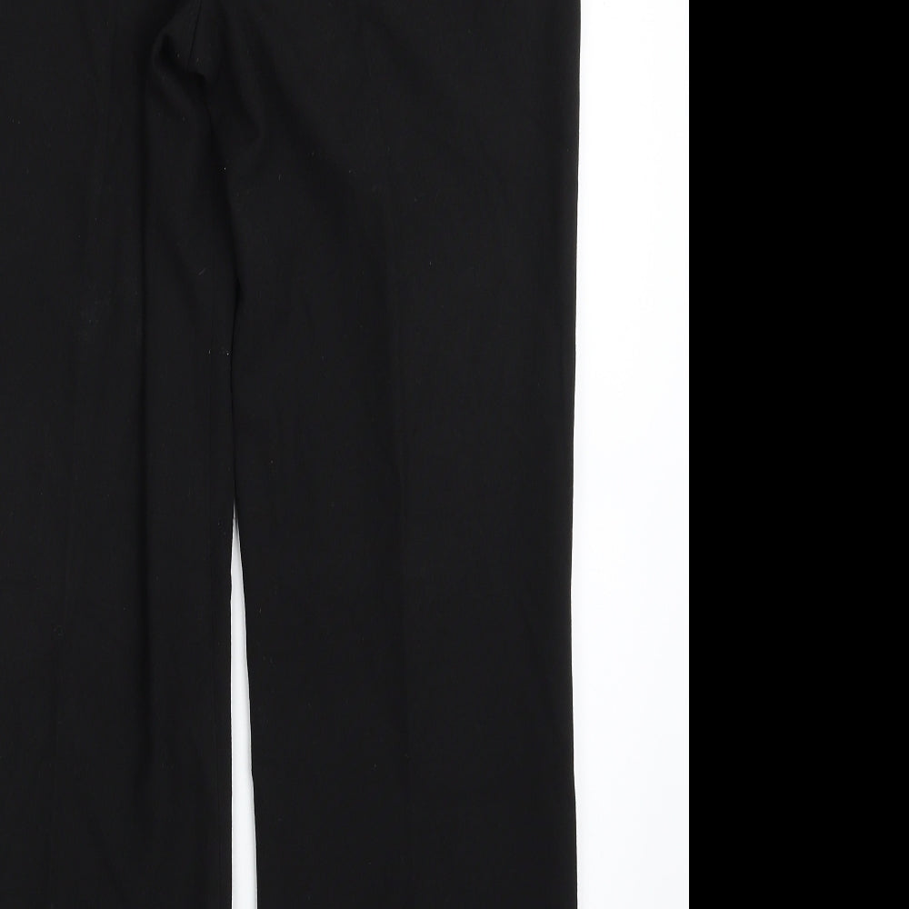 Lakeland Mens Black Polyester Dress Pants Trousers Size 16 L29 in Regular Zip