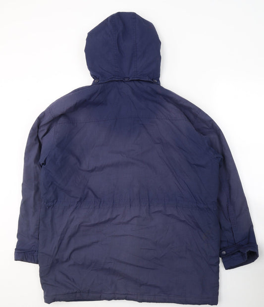 BHS Womens Blue Trench Coat Coat Size 16 Zip