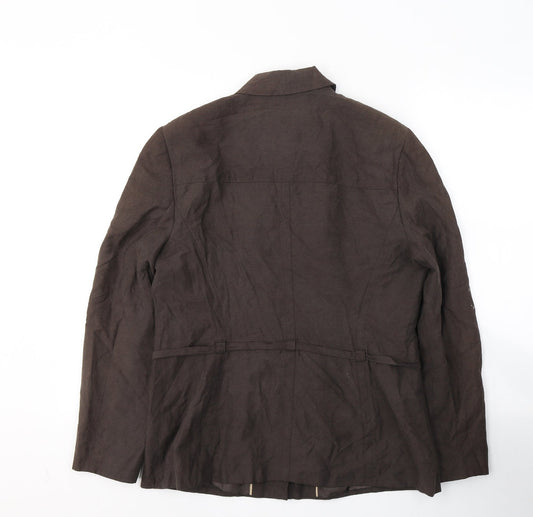 NEXT Womens Brown Jacket Size 14 Zip