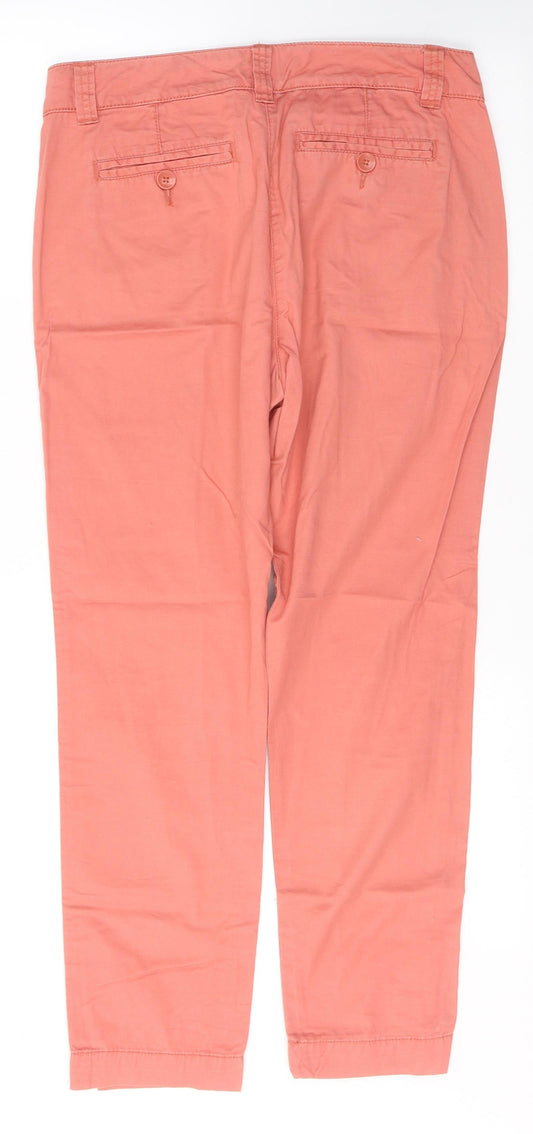 REDOUTE Womens Pink Cotton Skinny Jeans Size 12 L27.5 in Regular Button