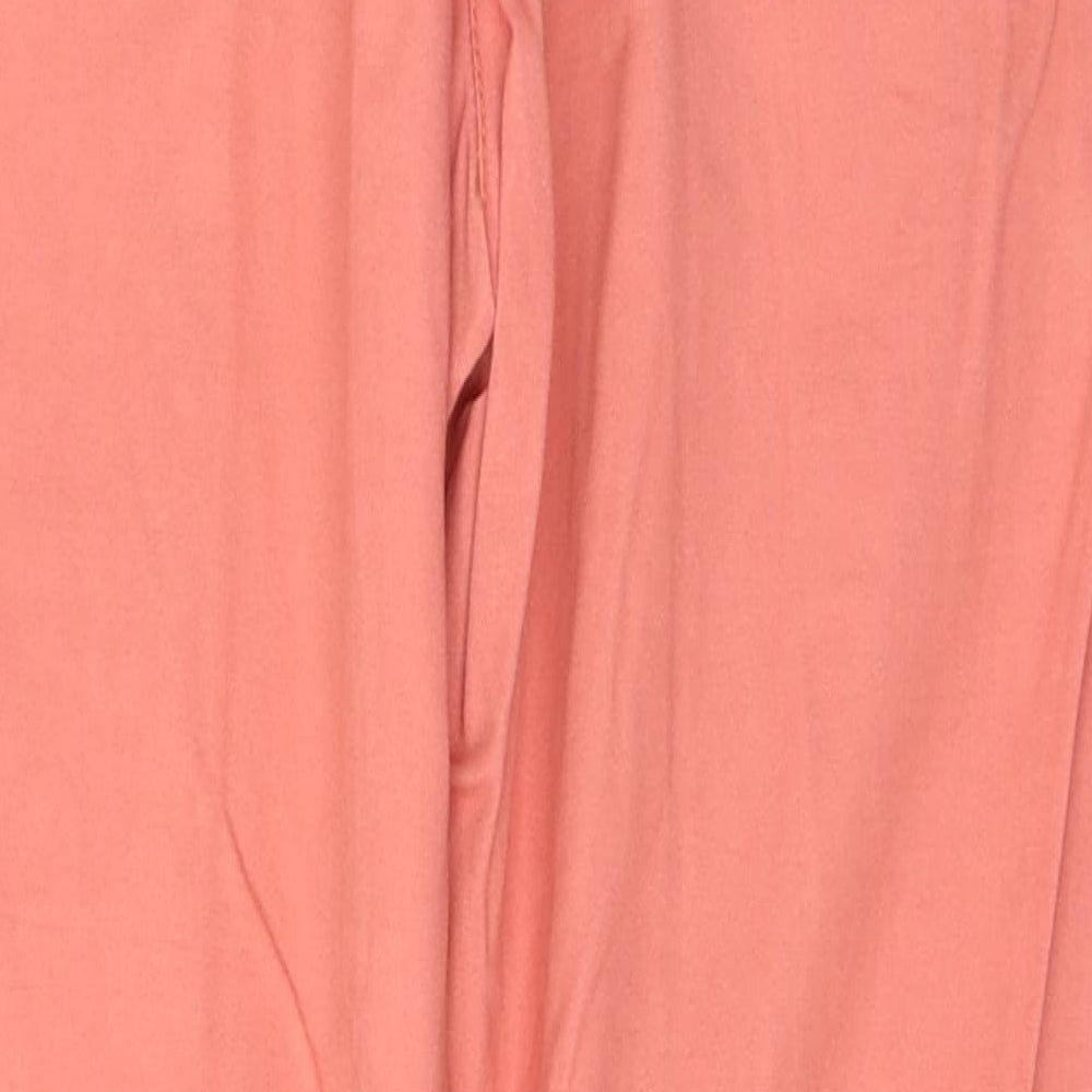 REDOUTE Womens Pink Cotton Skinny Jeans Size 12 L27.5 in Regular Button