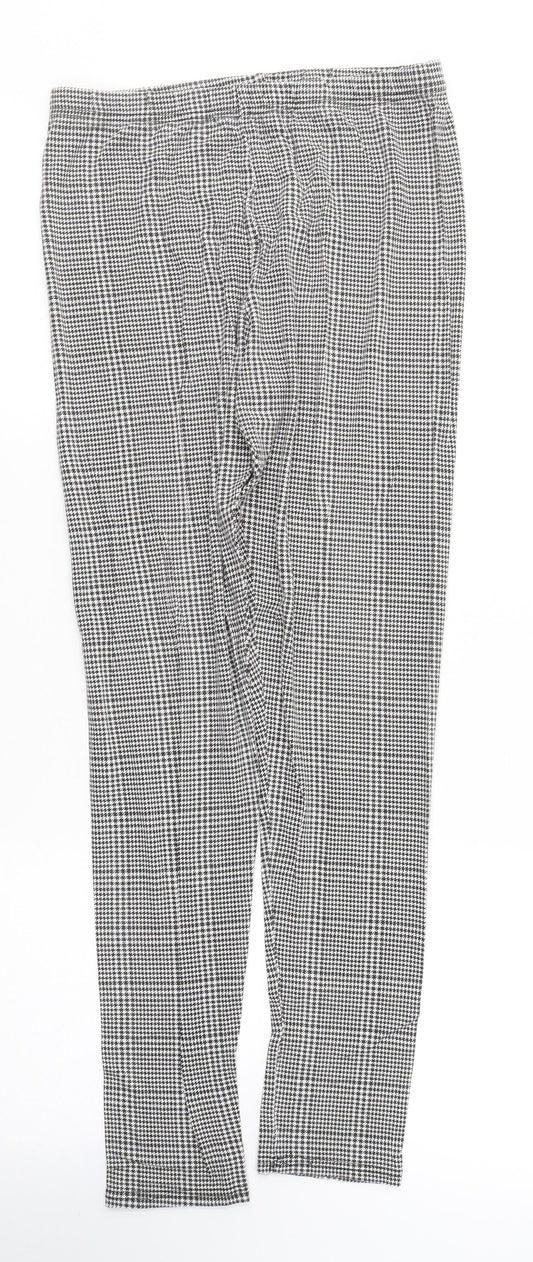 Innocent Womens Black Houndstooth Cotton Capri Leggings Size 12 L28 in