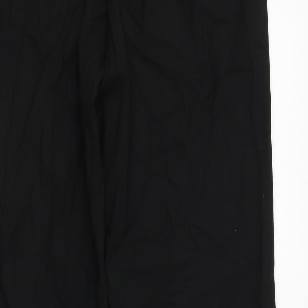 NEXT Womens Black Polyester Trousers Size 12 L29 in Regular Zip