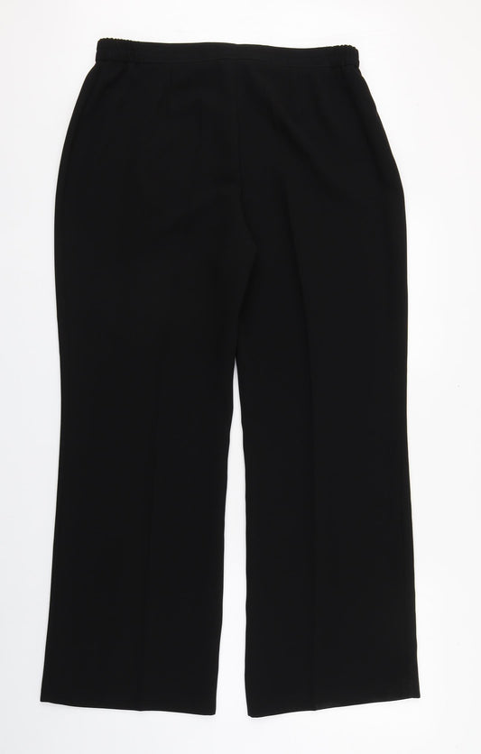 Busy Womens Black Polyester Trousers Size 18 L30 in Regular Zip