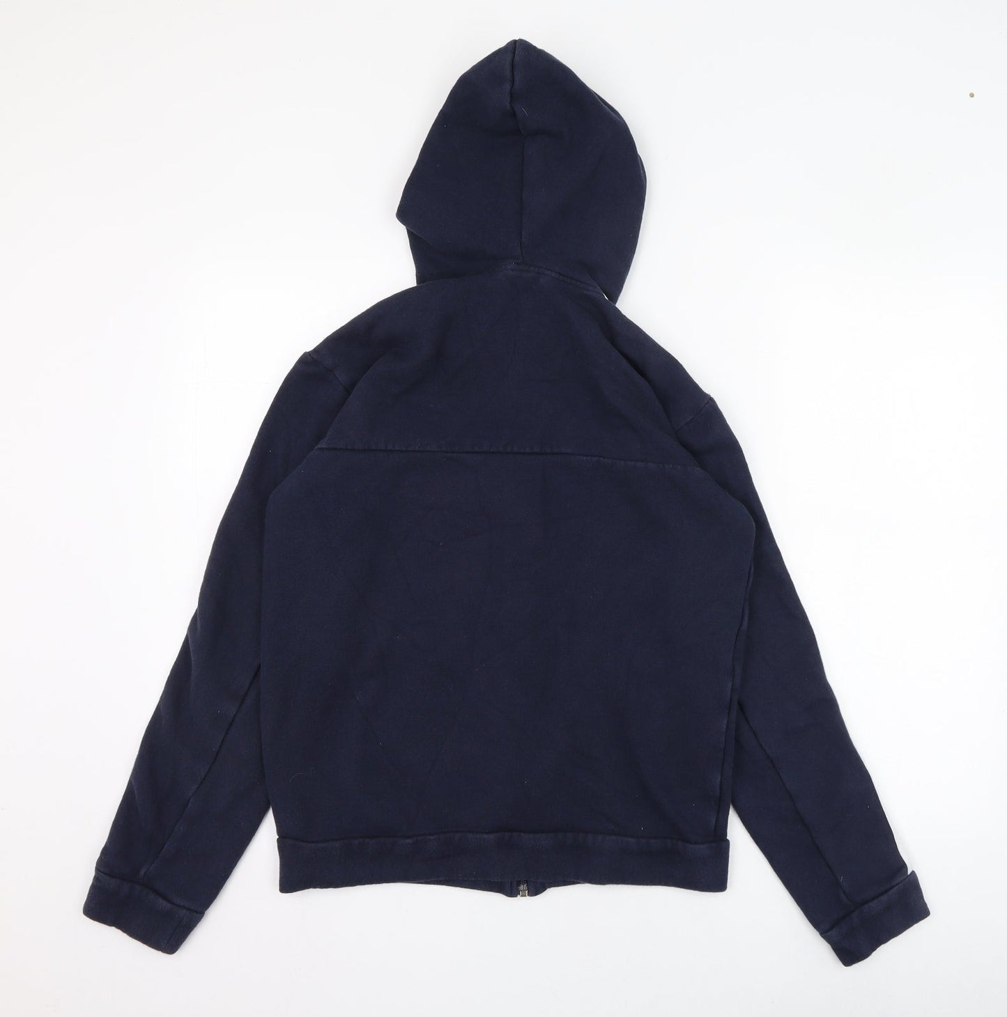 adidas Mens Blue Cotton Full Zip Hoodie Size XS