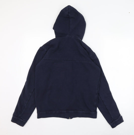 adidas Mens Blue  Cotton Full Zip Hoodie Size XS