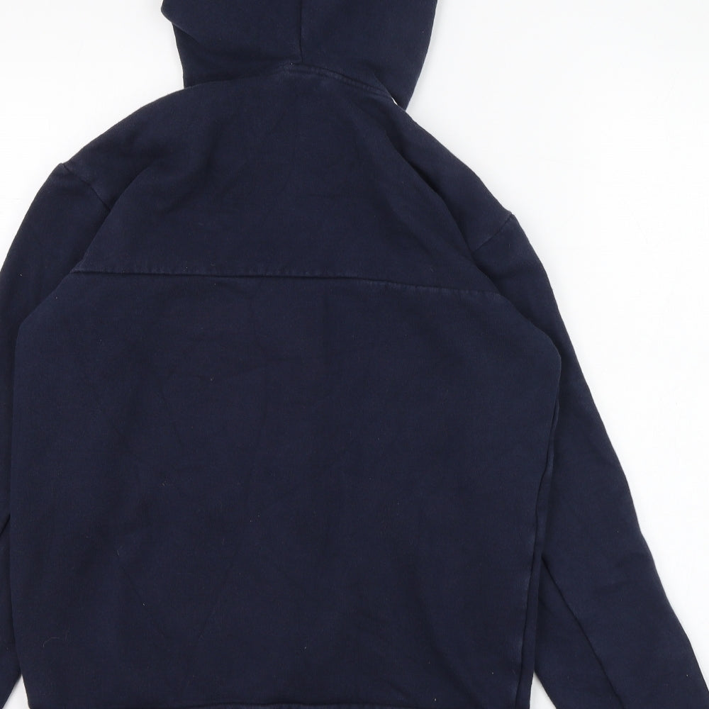 adidas Mens Blue Cotton Full Zip Hoodie Size XS