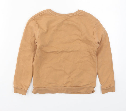 George Girls Brown Cotton Pullover Sweatshirt Size 5-6 Years Pullover - Todays Mood Sassy