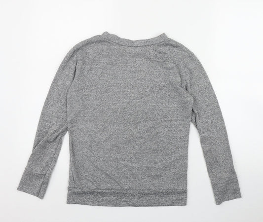 Misspap Womens Grey Round Neck Polyester Pullover Jumper Size 6