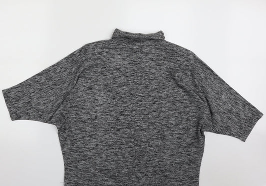 Etam Womens Grey Roll Neck Acrylic Pullover Jumper Size 14