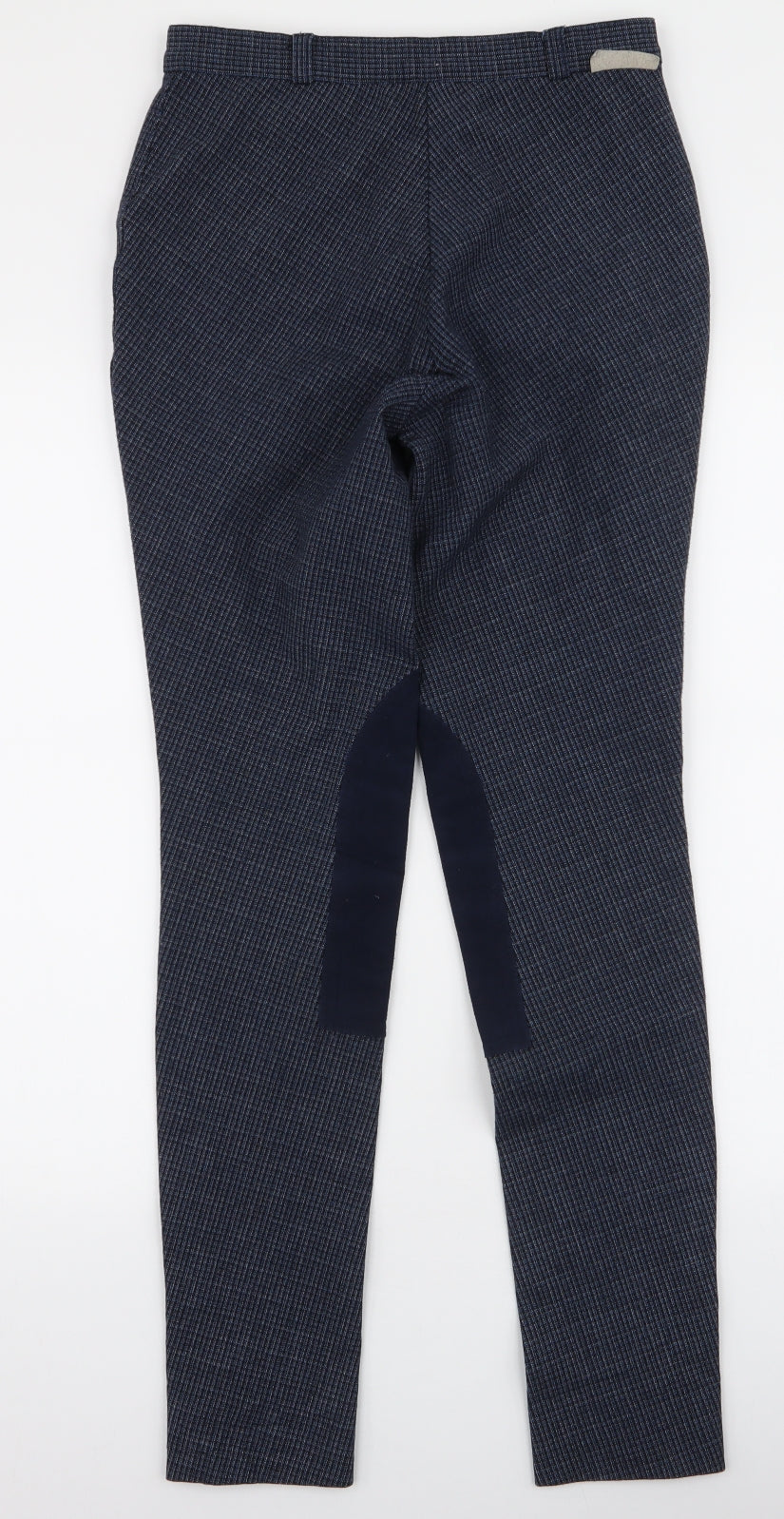 Harry Hall Womens Blue Polyester Trousers Size 27 in L29.5 in Slim Zip - Jodhpurs Riding