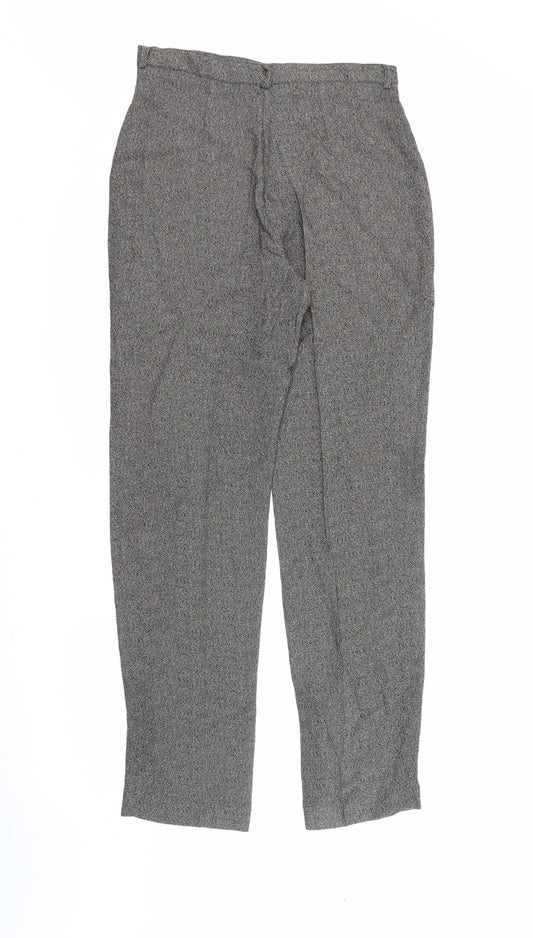 Equivoque Womens Beige Viscose Trousers Size 14 L30 in Regular Button