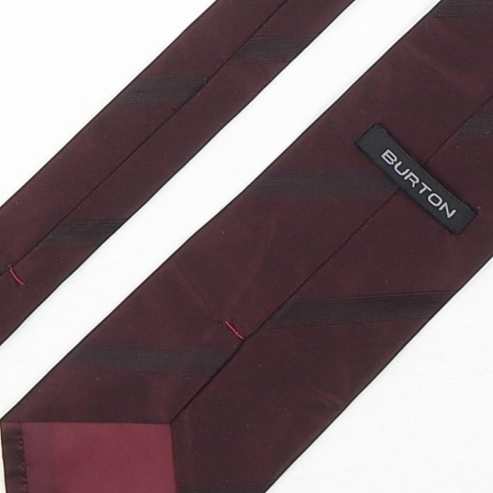 Burton Mens Purple Silk Pointed Tie One Size
