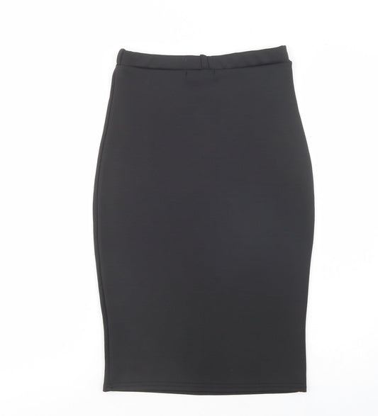 Edge Street Womens Black Polyester Straight & Pencil Skirt Size 10