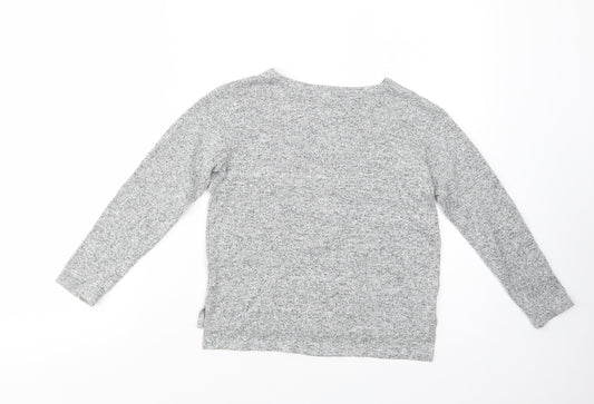 Primark Girls Grey Crew Neck Viscose Henley Jumper Size 9-10 Years Pullover - Dream Big